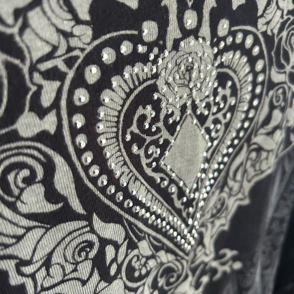 Vanilla Sugar Y2K Black and Gray Patterned Blouse Large - Picture 13 of 16